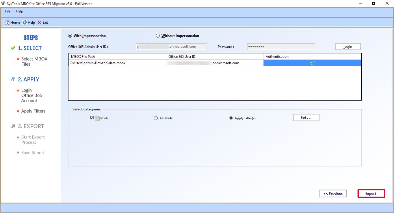export MBOX to O365