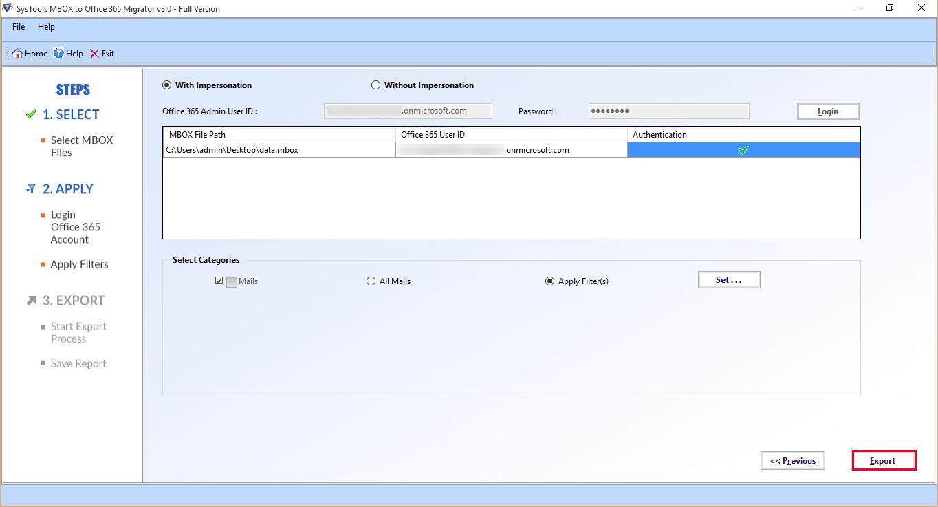 export MBOX to O365