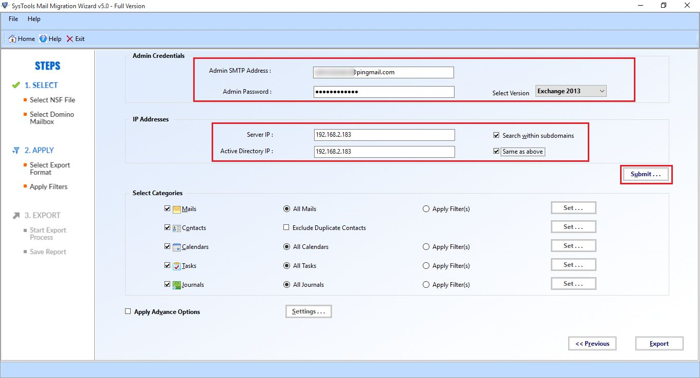 SMTP Address