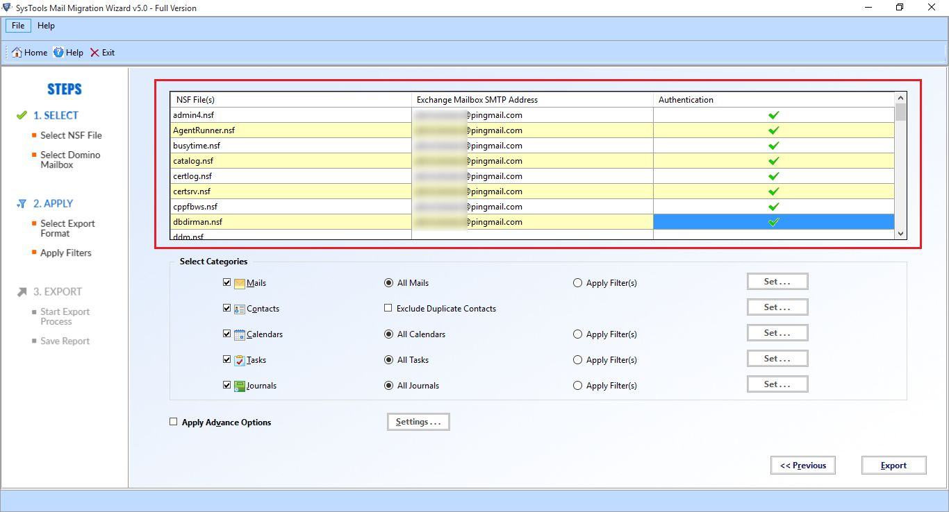 Adress to convret lotus notes data file to exchange