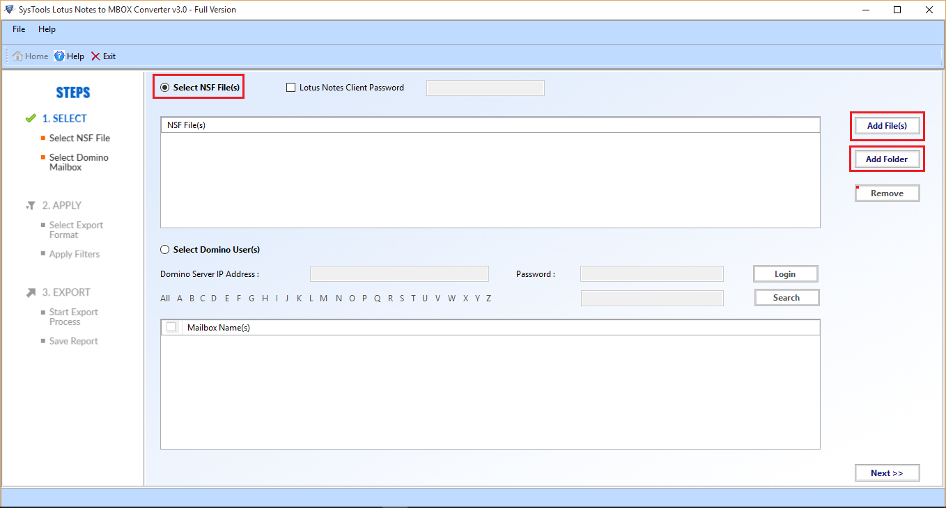 convert nsf file to mbox