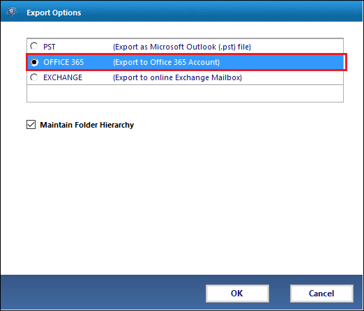 Select Export Option