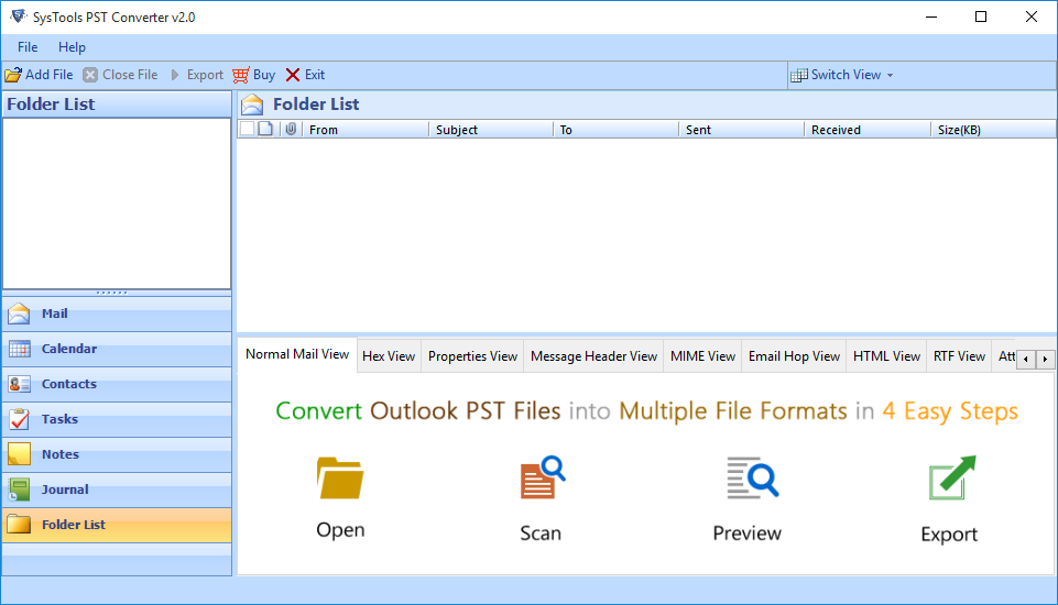 export outlook to pst